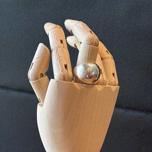 Stunning Sterling Silver Dome Ring, Size 8.5, Vintage